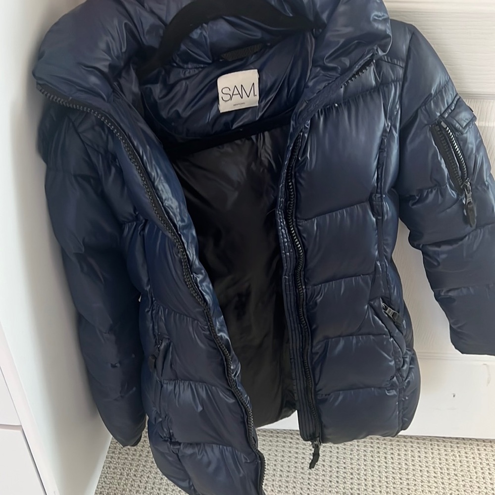 Navy blue SAM jacket size 16 Kids